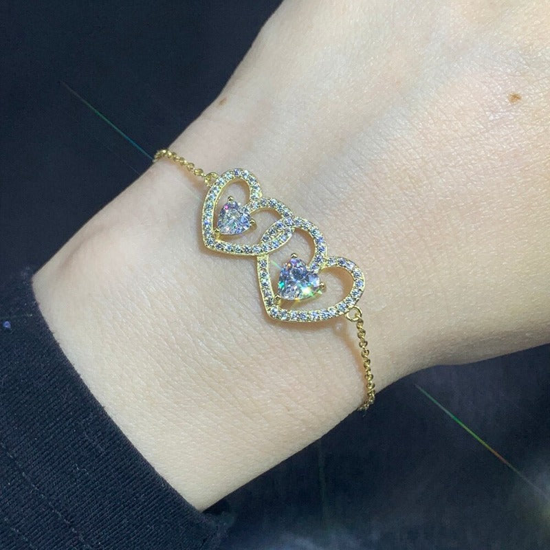 Double Heart Bracelet