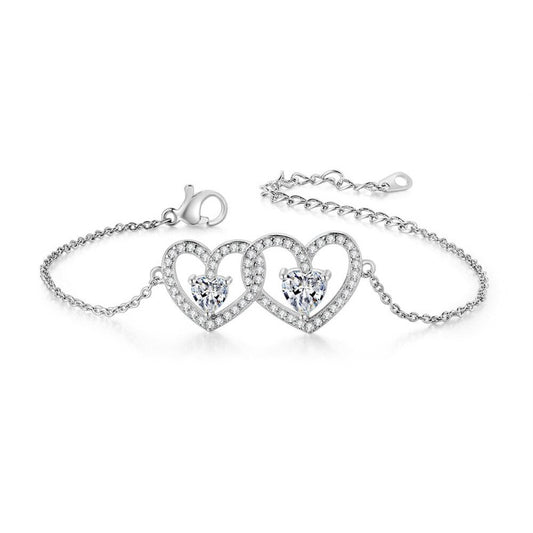 Double Heart Bracelet