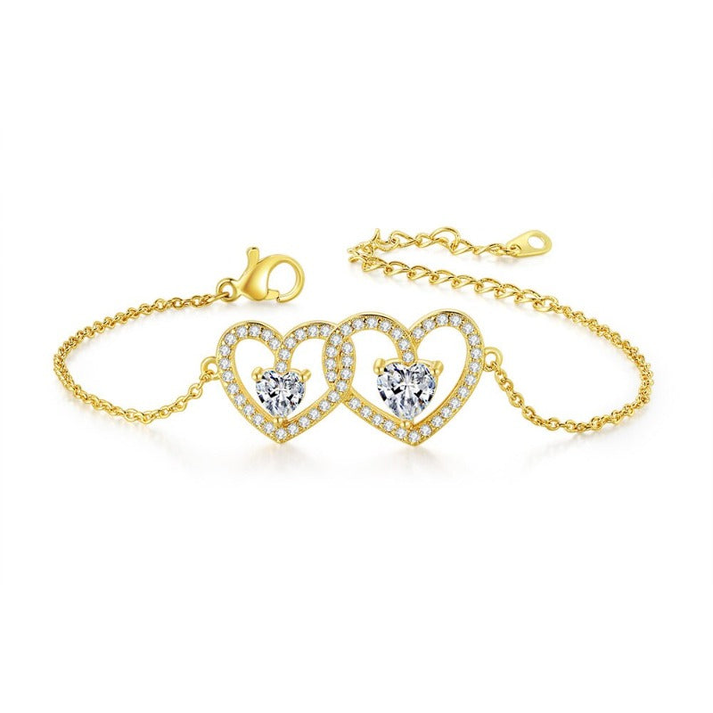 Double Heart Bracelet