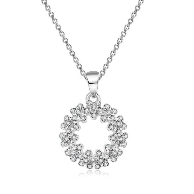 Elegant Flower Zirconia Necklace