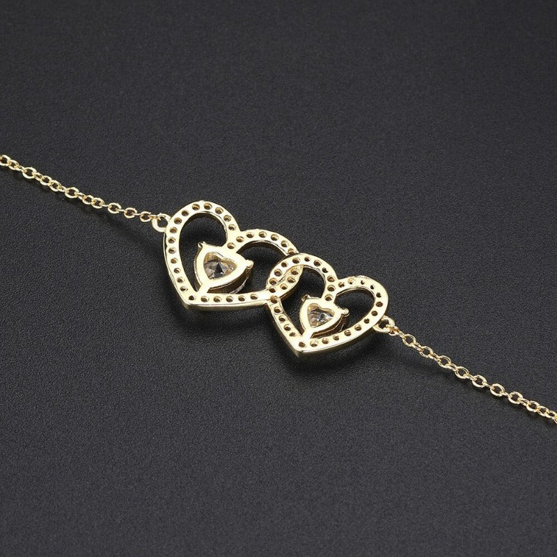 Double Heart Bracelet